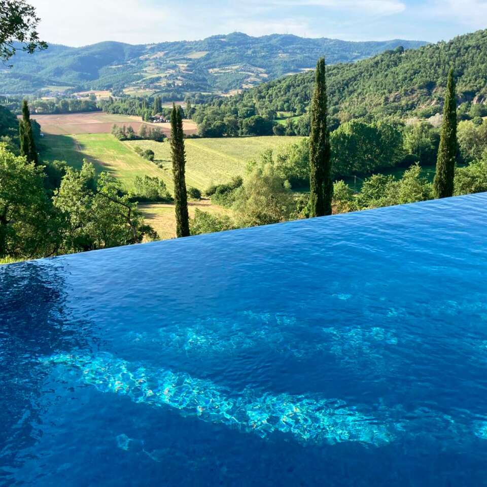 infinity pool with amazing view